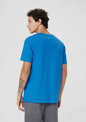 Camiseta Básica Unissex Mangas Curtas World - Azul