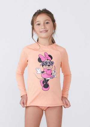 Camiseta Infantil Unissex Proteção Solar Disney Classics - Laranja