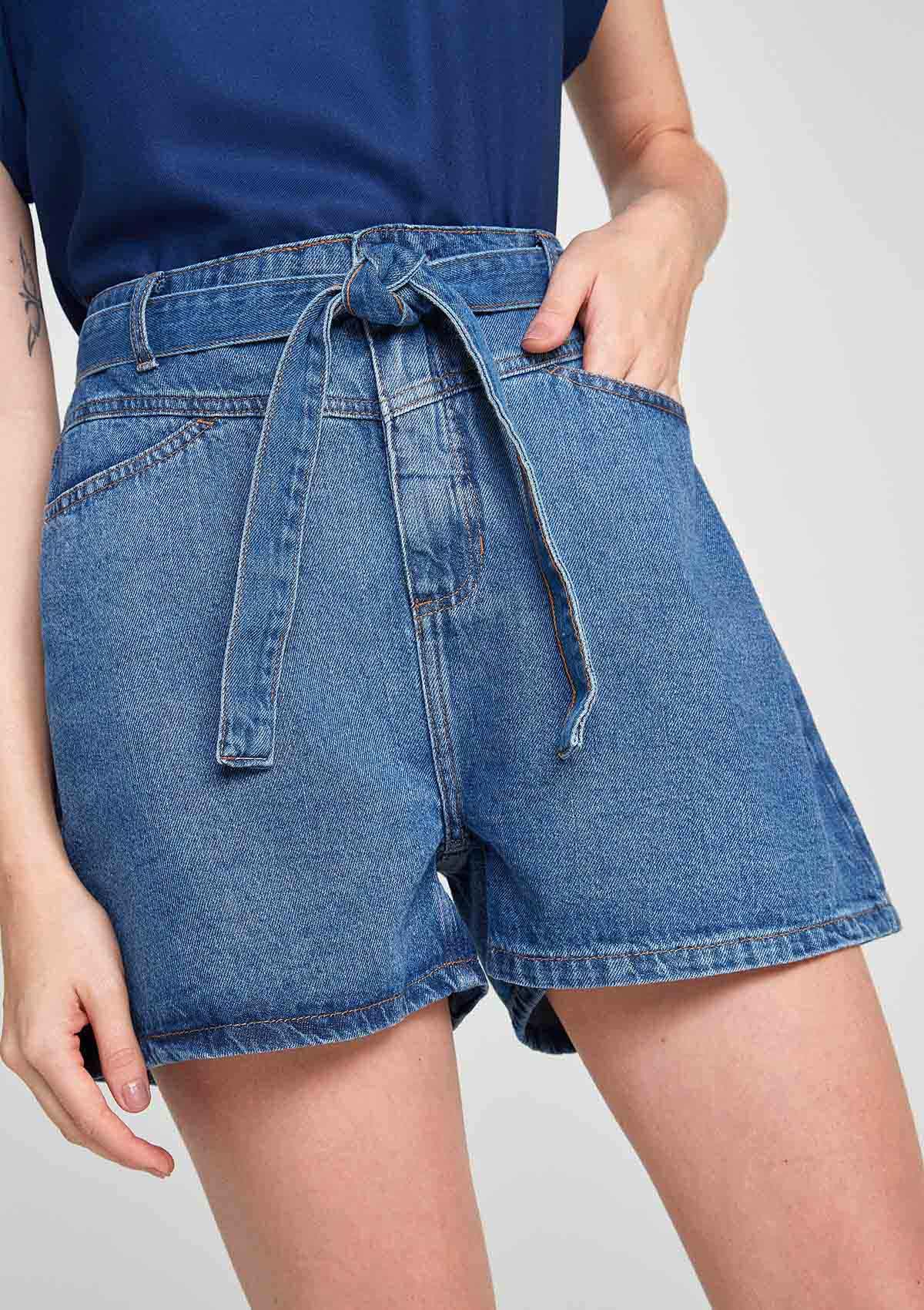 Shorts Feminino Cintura Alta Reto