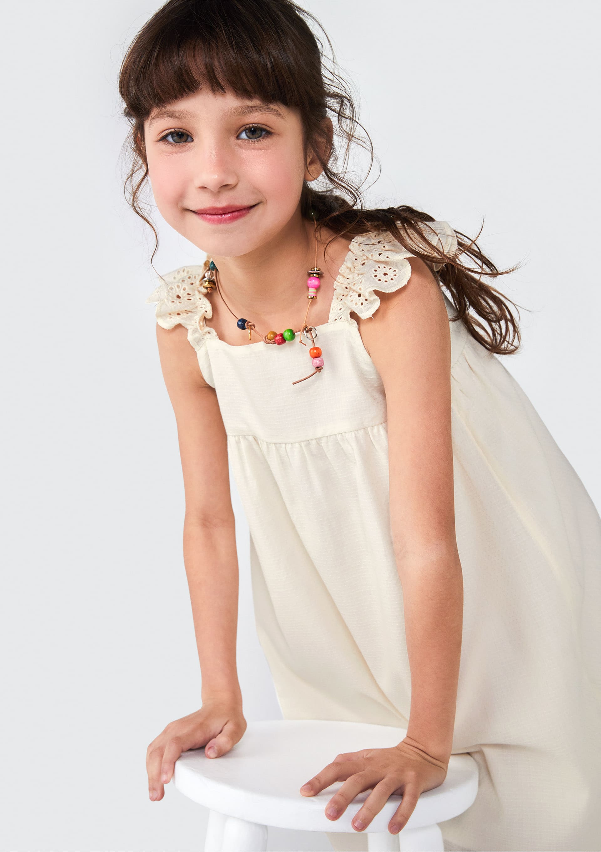 Vestido curto infantil bege outlet hering
