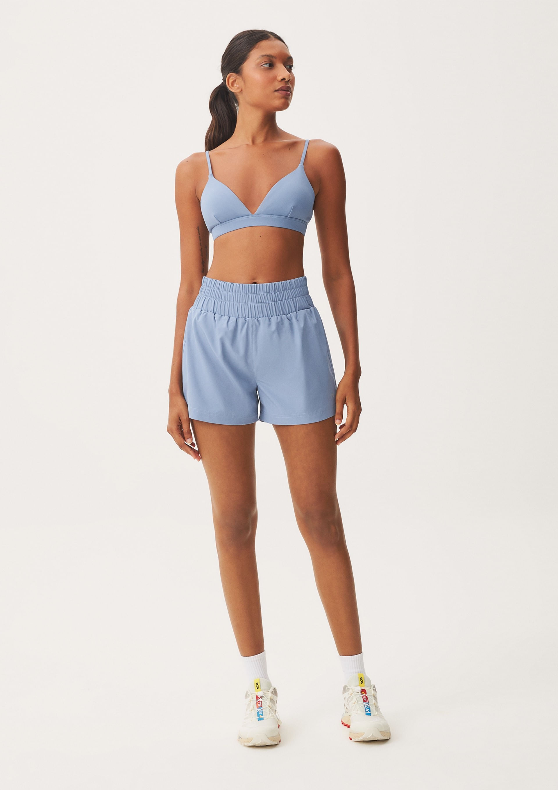 Top Esportivo Decote V - Azul