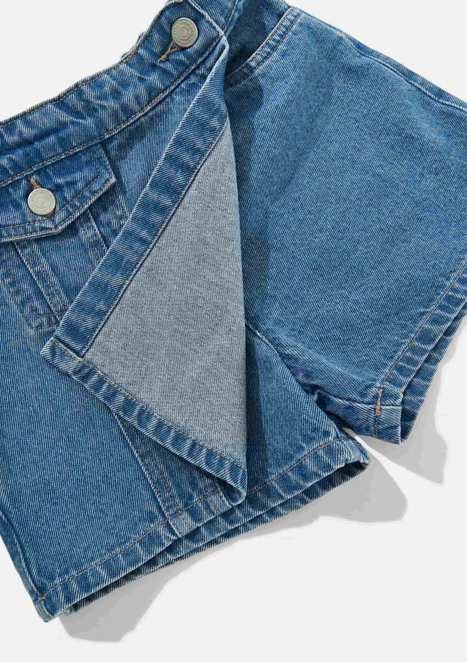 Shorts Saia Infantil Jeans - Azul