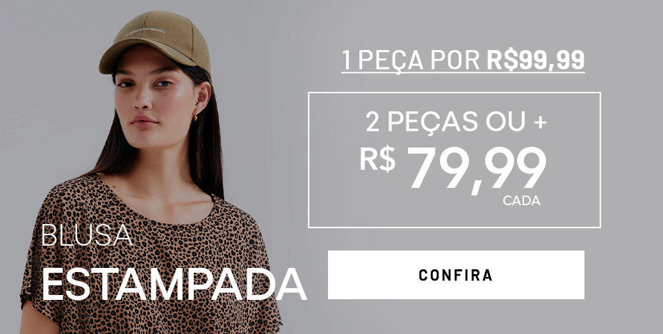 Combo Blusa Estampada Feminina