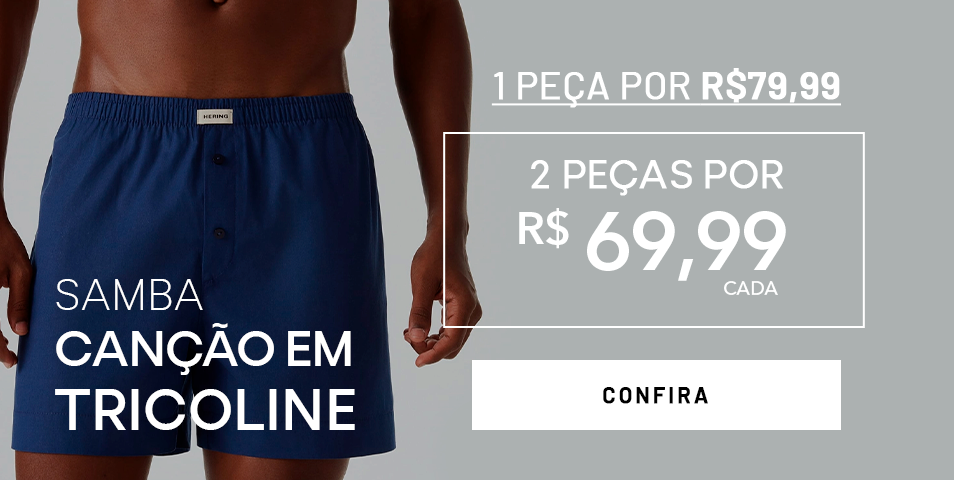 Combo Samba Canção em Tricoline