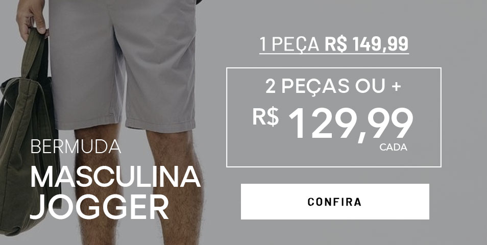 Combo Bermuda Jogger Masculina