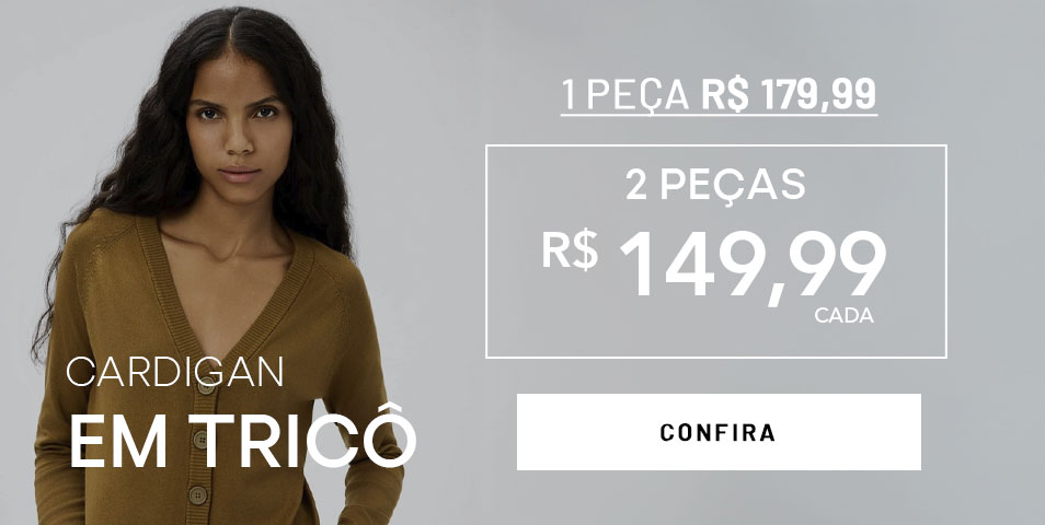 Combo Cardigan e Blusão Tricô